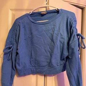 Blue Cropped Sweatshirt